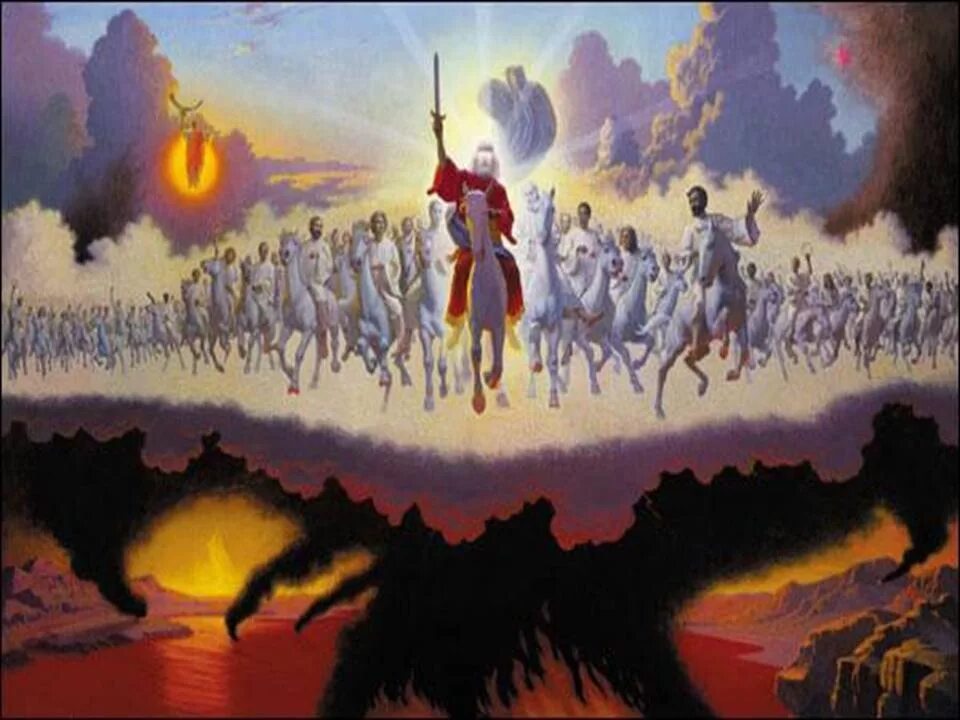 Армагеддон библия. 2 Пришествие Иисуса Христа. Армагеддонская битва Библия. Второе пришествие Иисуса апокалипсис. Воинство Бога небесное.