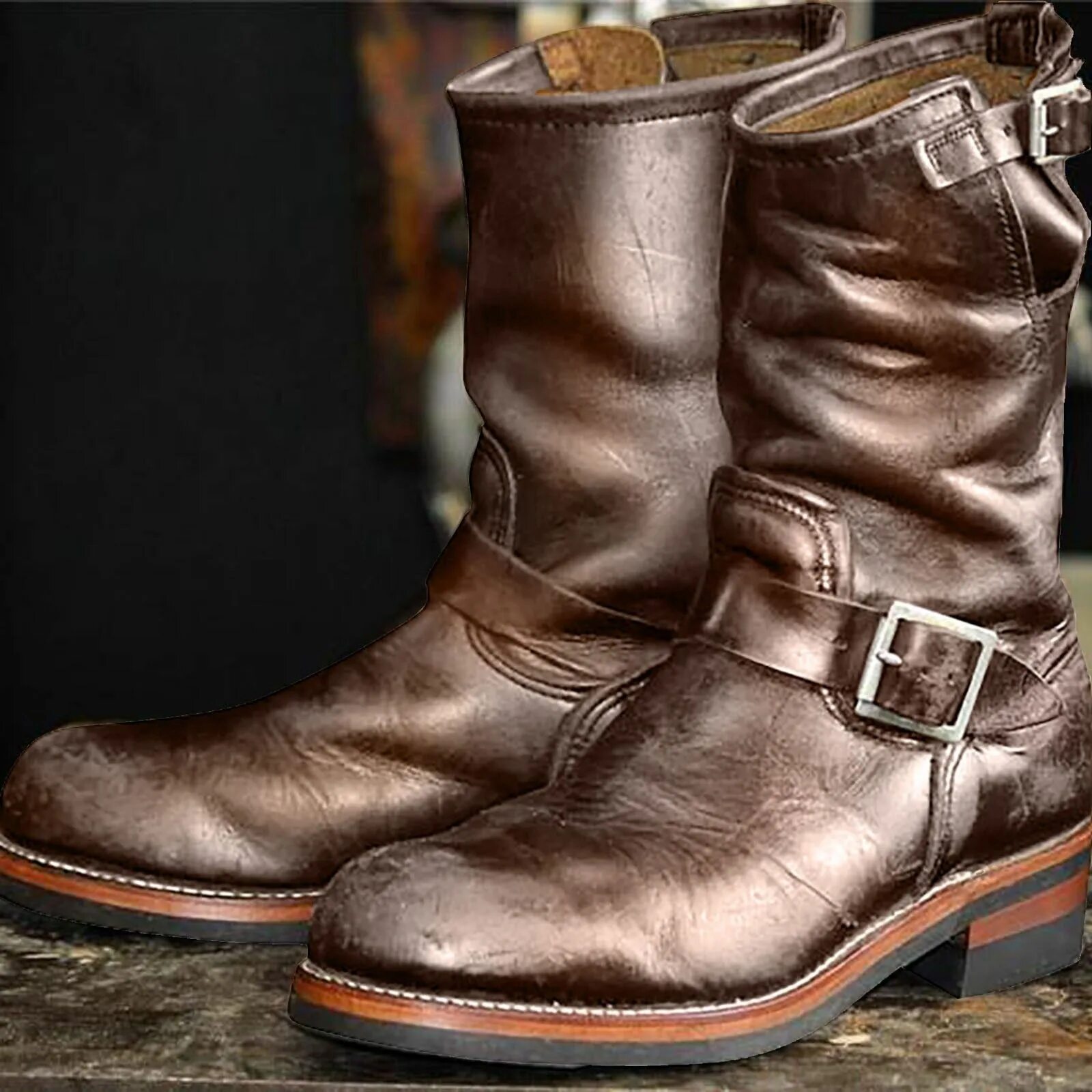 Сапоги мужские кожаные. Red Wing 2268. Red Wing сапоги мужские. Сапоги Engineer Boot. Кожаные мужские ботинки Red Wing.