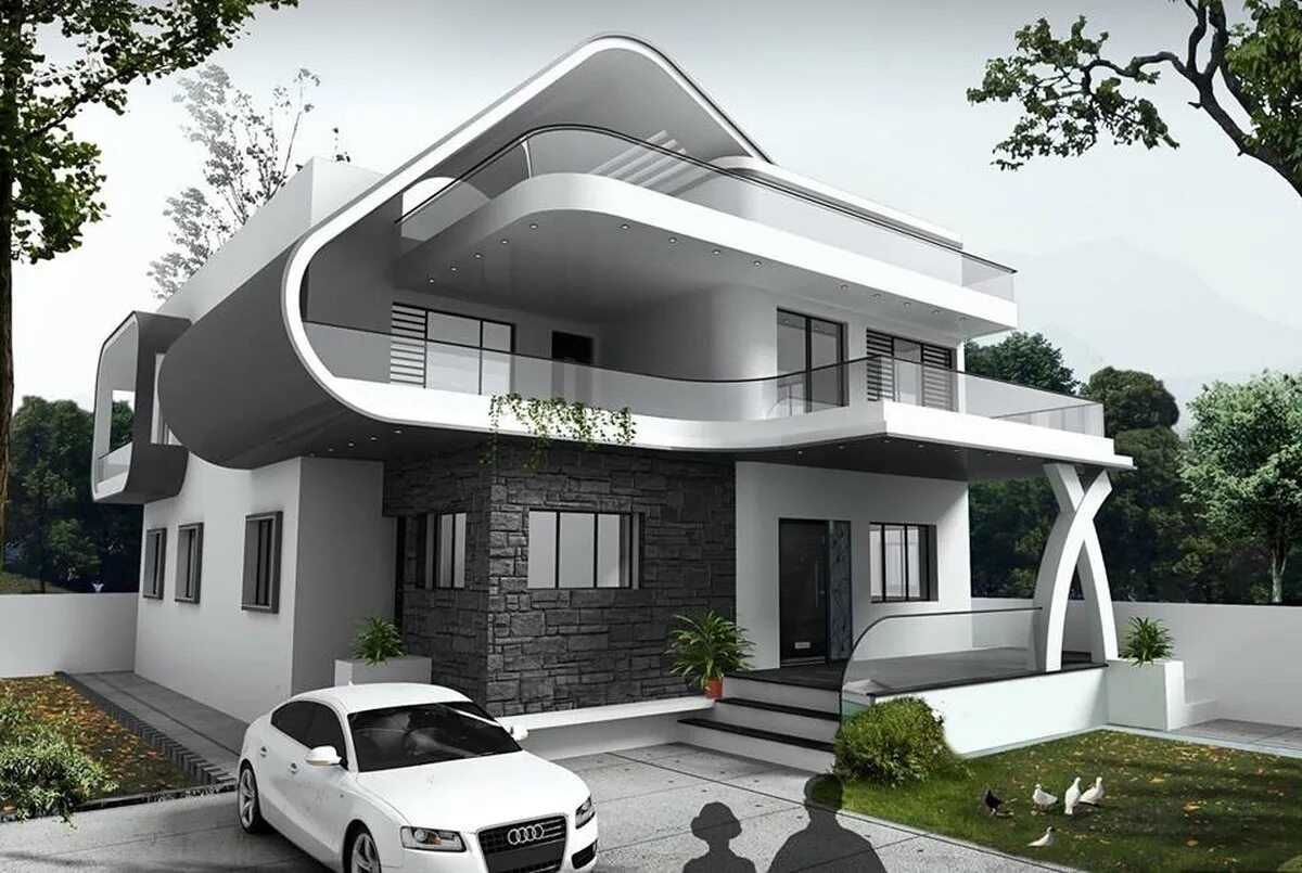Архитектурный проект дома. Готовые проекты современных домов. Модерн дом 3д. 3д модель коттедж в стиле Модерн.