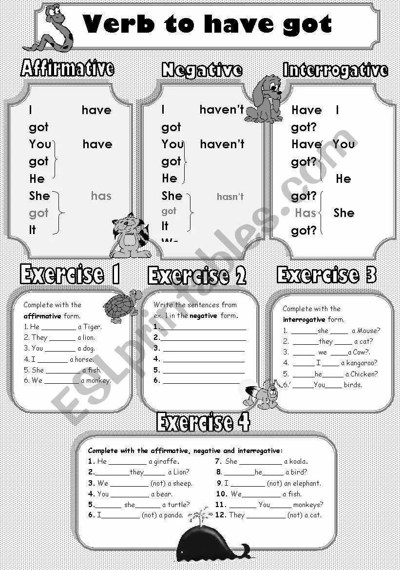 Have got has got упражнения 2 класс Worksheets. Глагол to have в английском языке Worksheets. Глагол have got has got задания. Have has задания для детей.