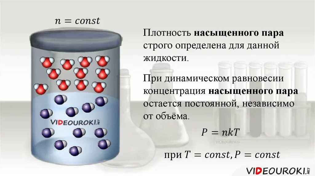 Динамическое равновесие со своей жидкостью. Насыщенный пар. Насыщенный пар в пузырьке воздуха. Модель строения жидкости насыщенные и ненасыщенные пары. Испарение насыщенного пара.