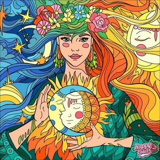 Happy colorful