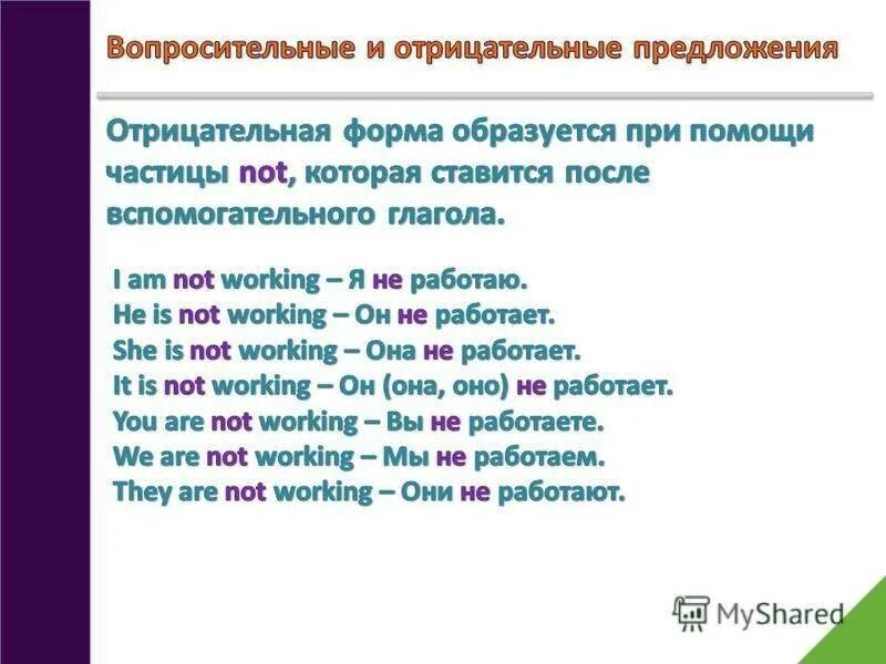 Вопросительные предложения в английском 4. Отрицательные предложения в английском языке. Предлодкнияна английском языке. Предложения с отрицанием на английском. Отрицательные и вопросительные предложения в английском языке.