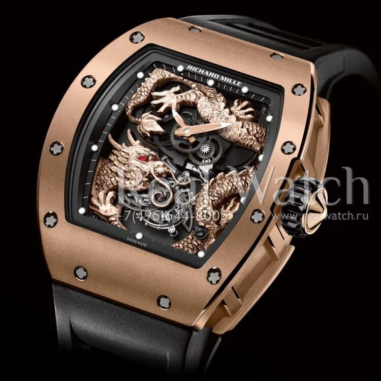 Копии наручных часов. Richard Mille RM 005. Часы Richard Mille Tourbillon. Часы Richard Mille Dragon.