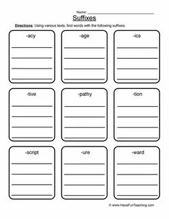 Prefixed words