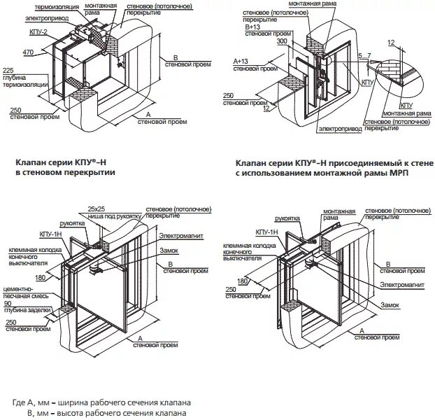 Установка противопожарных клапанов. КПУ-1н веза с монтажной рамой. Клапан огнезадерживающий КПУ-1н. Пожарный клапан КПУ 1н. КПУ-1н схема.