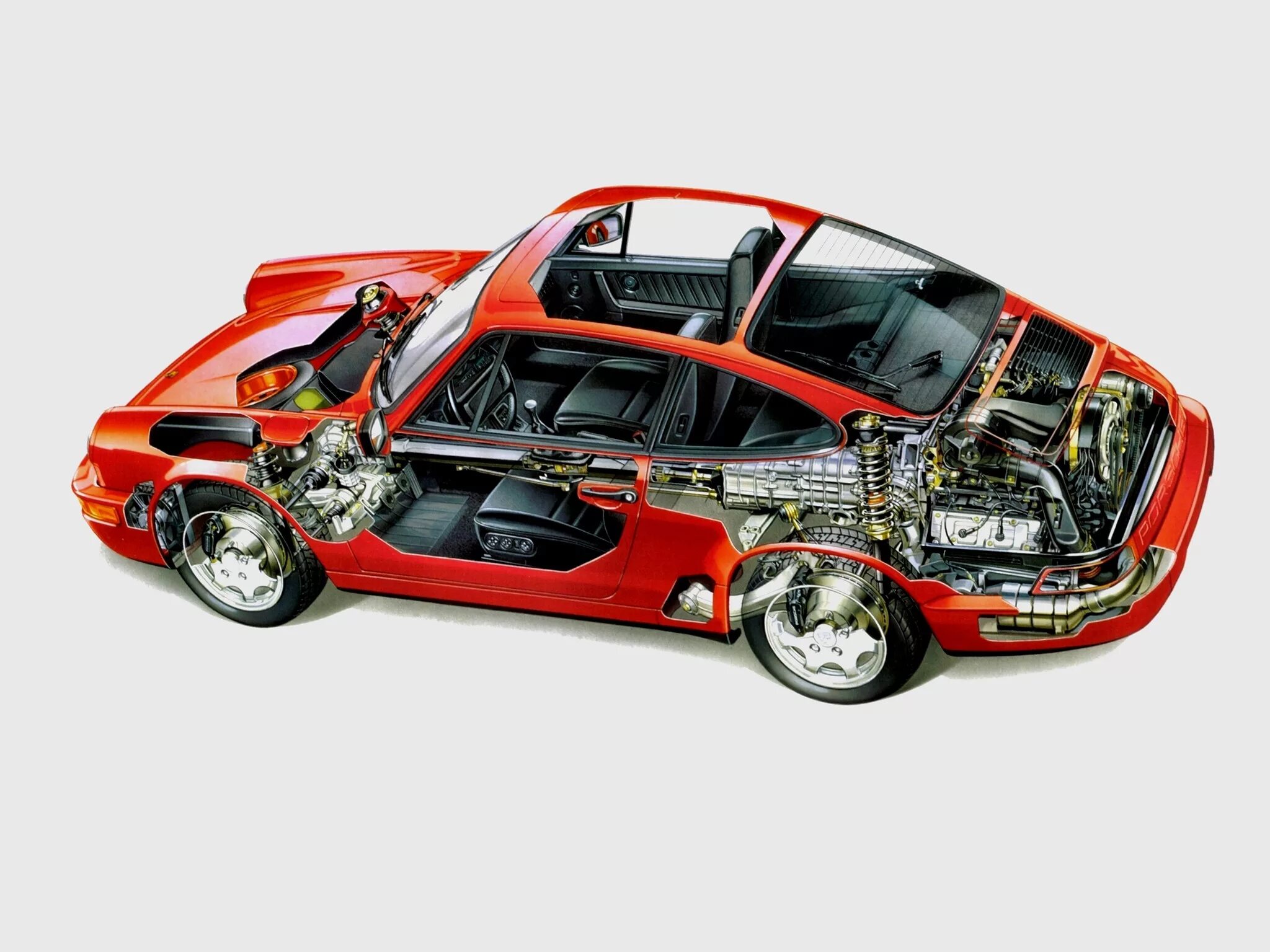 Porsche 911 Carrera 964. Двигатель Porsche 911 Carrera. Порше 911 расположение мотора.