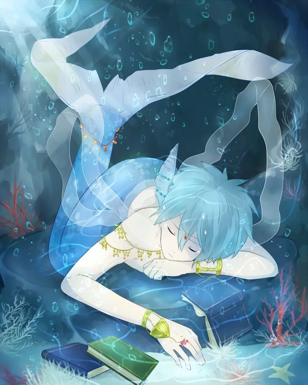 Дешарова яой. Merman Katsuki. Куроко РУСАЛ арт.