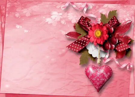 Valentine heart love romantic flowers image.