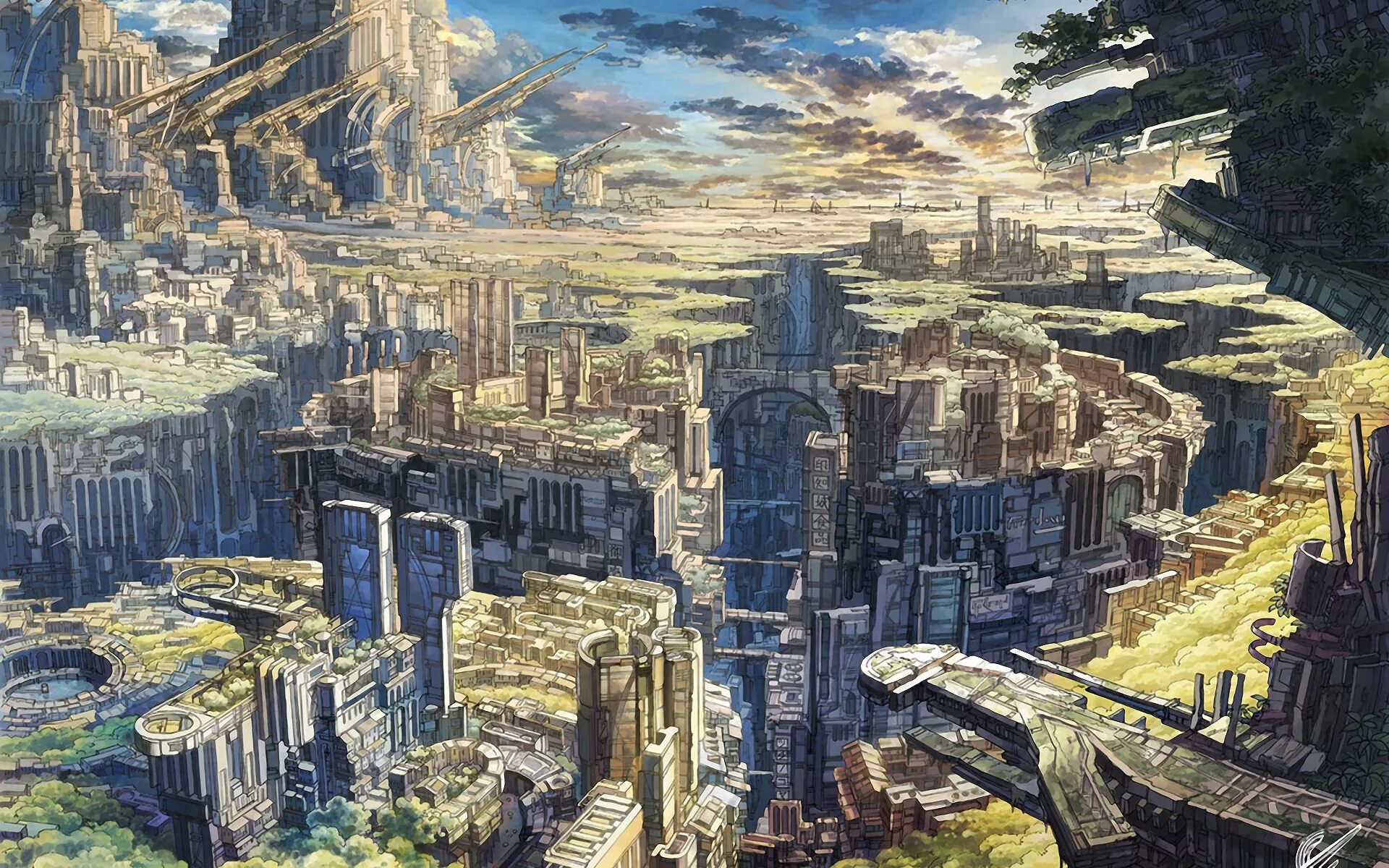 Горгород арт. Парящий город. Небоскребы sky-terra в сан-франциско. Берлин будущего шпеер. Фантастический город.