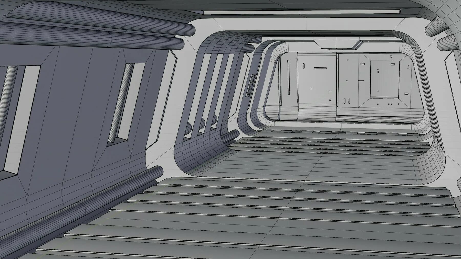 Sci fi blender. Dark fon scifi for render.