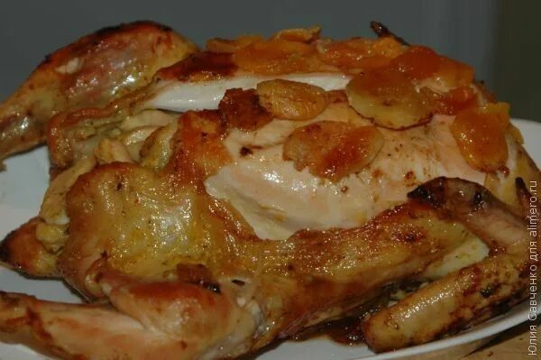 Приготовление курицы с яблоками
