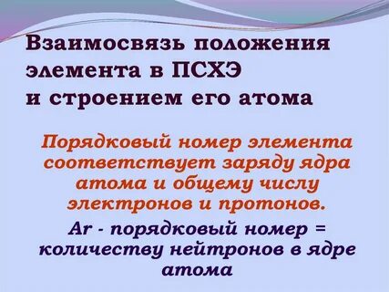 Электроны соответствуют порядковому номеру
