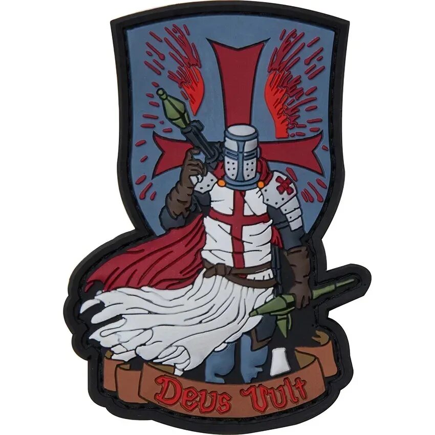 Mundus vult decipi ergo. Патч &quot;deus vult&quot;. deus vult наклейка.