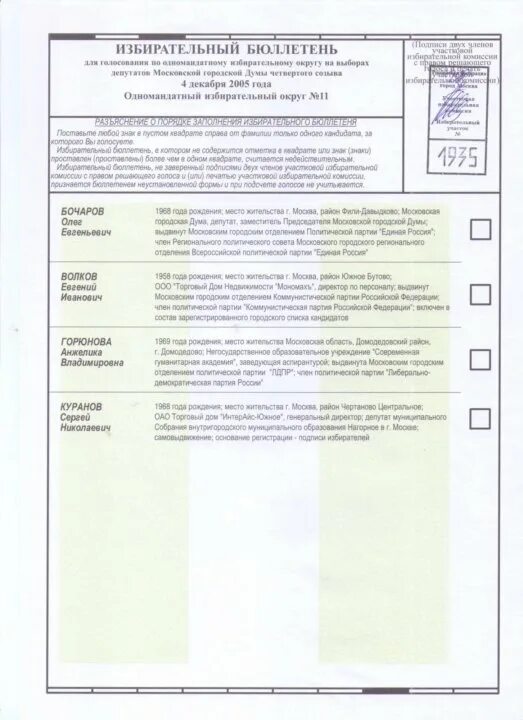 Число изготовленных бюллетеней ответ