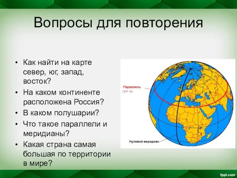 Запад и Восток на карте. Как расположен восток и запад