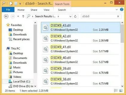 Система не обнаружила d3dx9 43