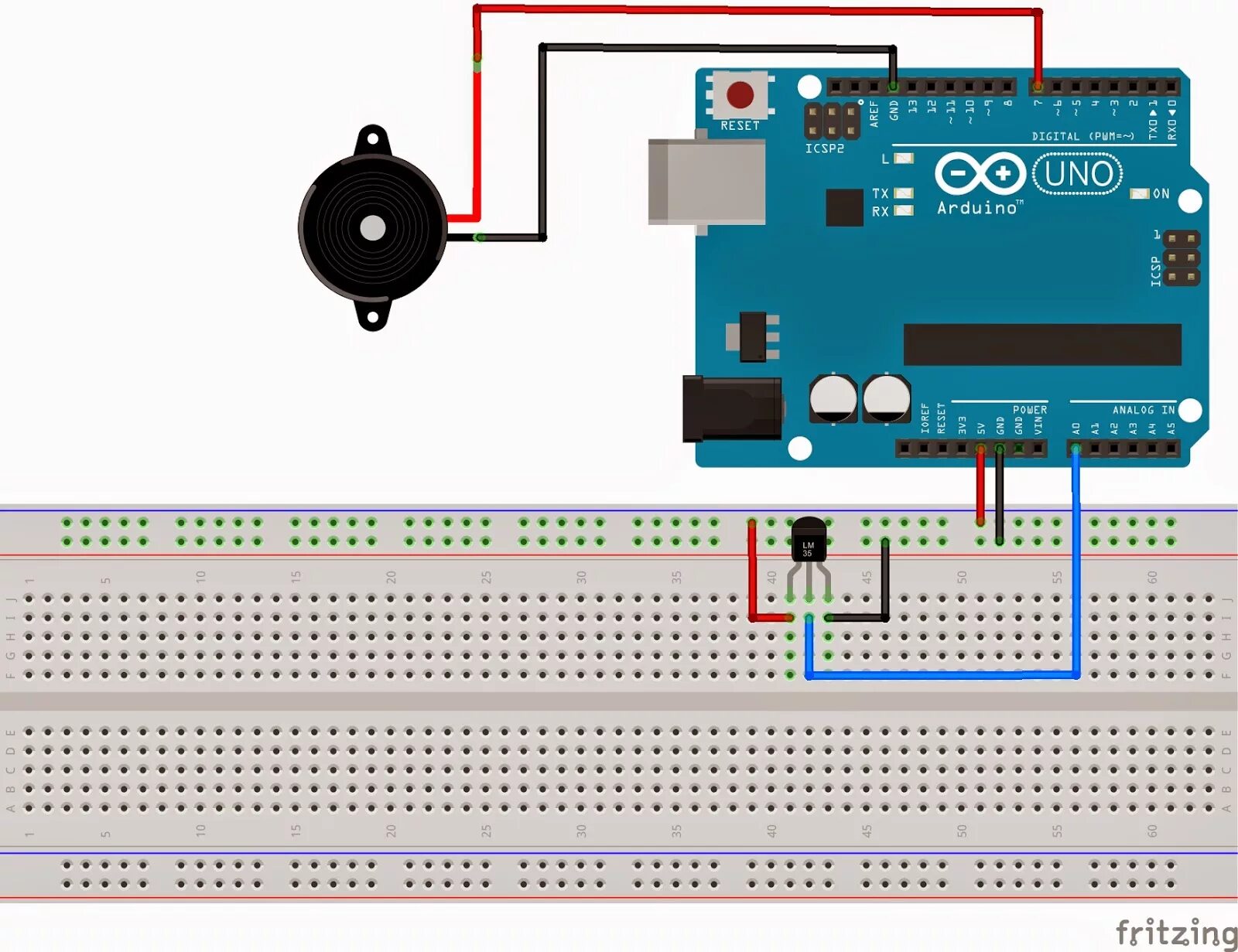 Сигнализация на ардуино. Lm35 к ардуино uno. Lm35 ардуино. Зуммер ардуино уно. Лазерная сигнализация на Arduino uno.