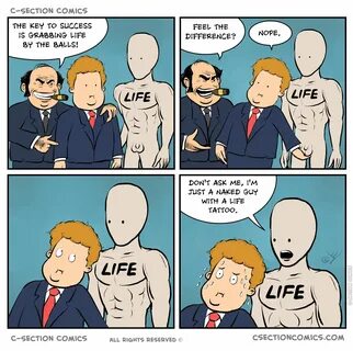 Grab Life by the Balls - by C-Section Comics.