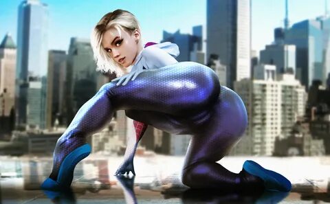 negisaray, spider-gwen, marvel, hi res, high resolution, highres, patreon, ...