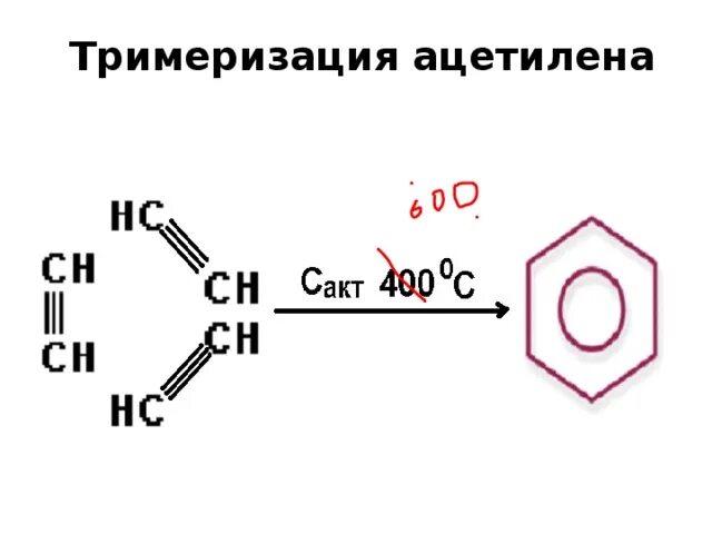 Реакции тримеризации ацетилена получают. Тримеризация ацетилена реакция. Тримеризсция айктилена. Тримеризация пропилена. Пропилен тримеризация.