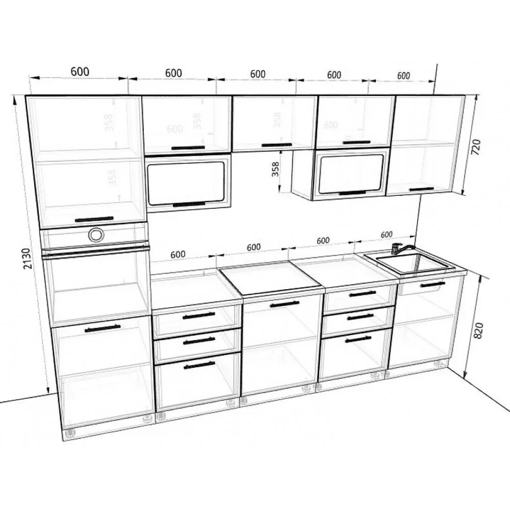 Кухня вариант 1 вариант 2. Кухонный гарнитур 3м прямой с холодильником чертеж. Планировка прямой кухни. Чертеж кухонного гарнитура. Чертёж кулннлго гарнитура.