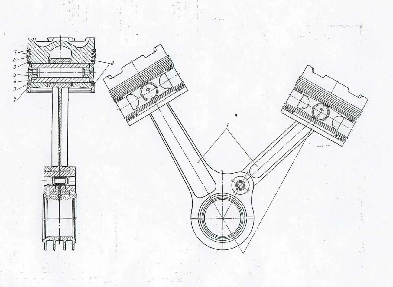 Шатун дизеля утд 20. 104. Чертеж шатуна лада гранта. Шатун v образного двигателя. Прицепной шатун v-образного двигателя.