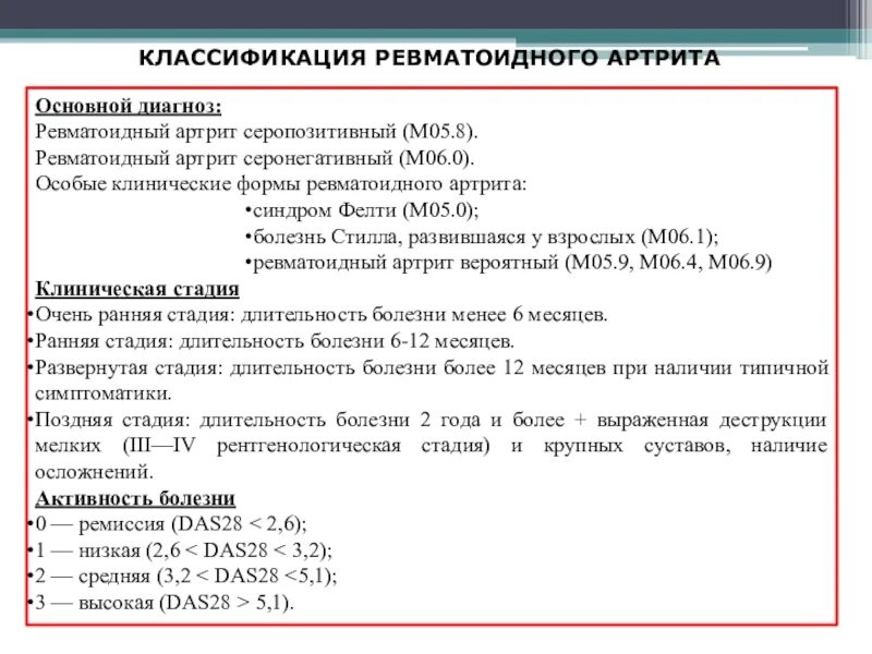 Клинические стадии ревматоидного артрита. Поздняя стадия ревматоидного артрита. Особые формы ревматоидного артрита. Серопозитивный ревматоидный артрит. Ранняя стадия ревматоидного артрита