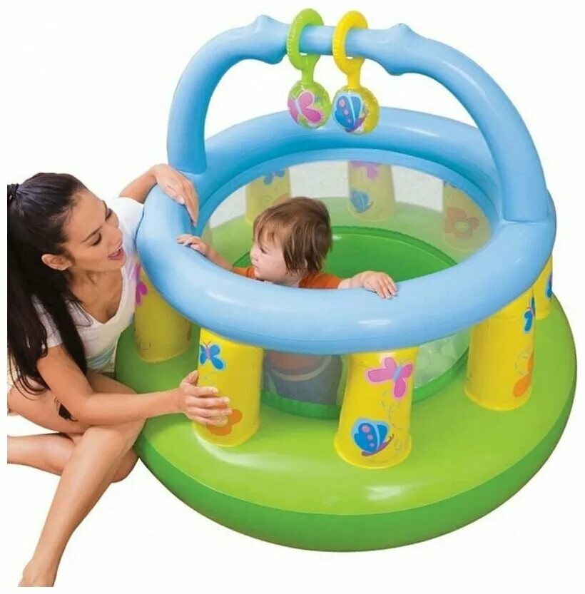 надувной манеж для детей купить. игровой центр my first gym, 6-18 мес 48476, intex,. надувной манеж. надувной центр-манеж "сафари" intex 48473. манеж детский надувной.