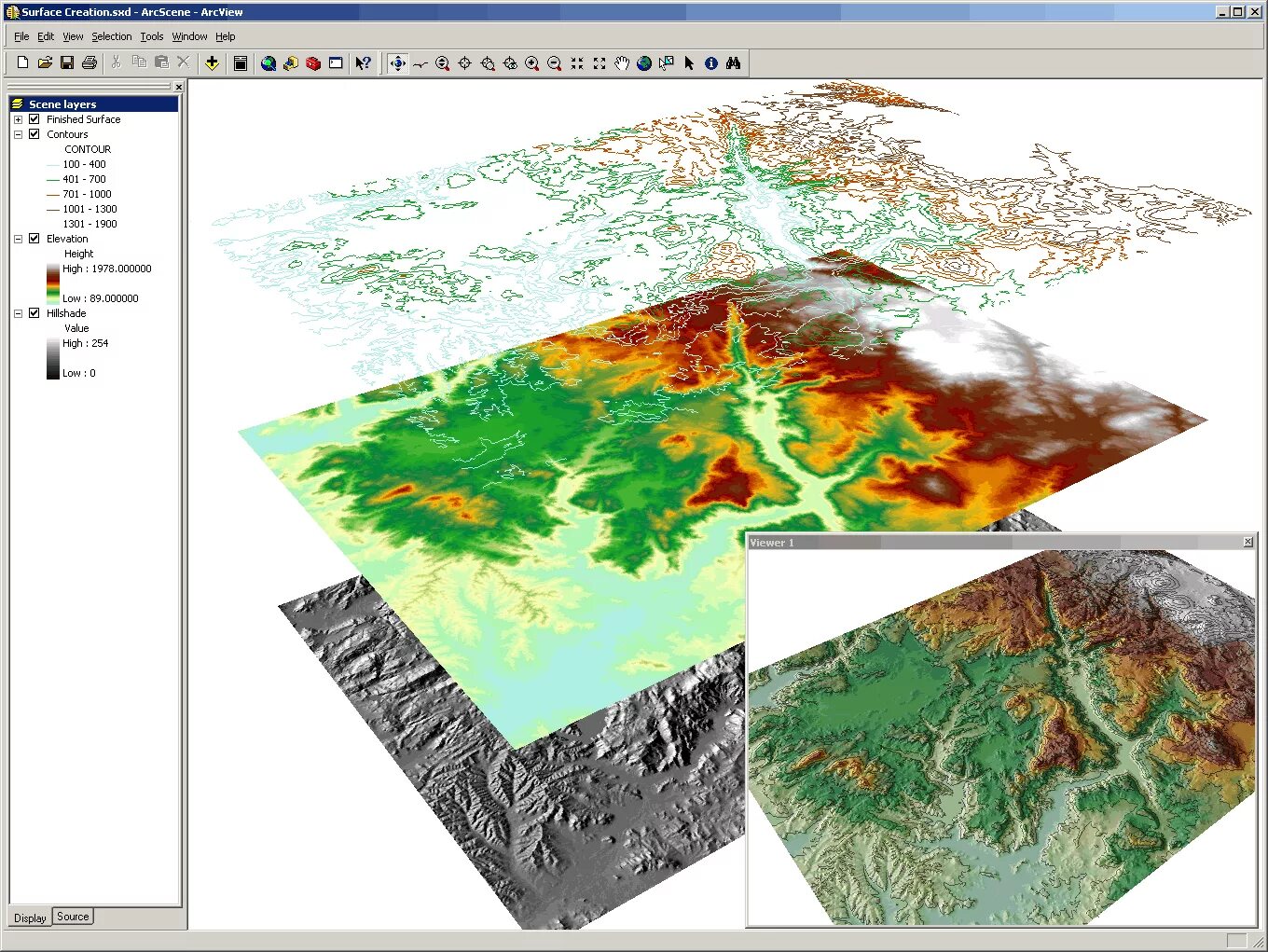 Цифровая модель рельефа в ARCGIS. Цифровая карта рельефа ARCGIS. Цифровые тематические карты. Трехмерное моделирование местности. Создание географической карты