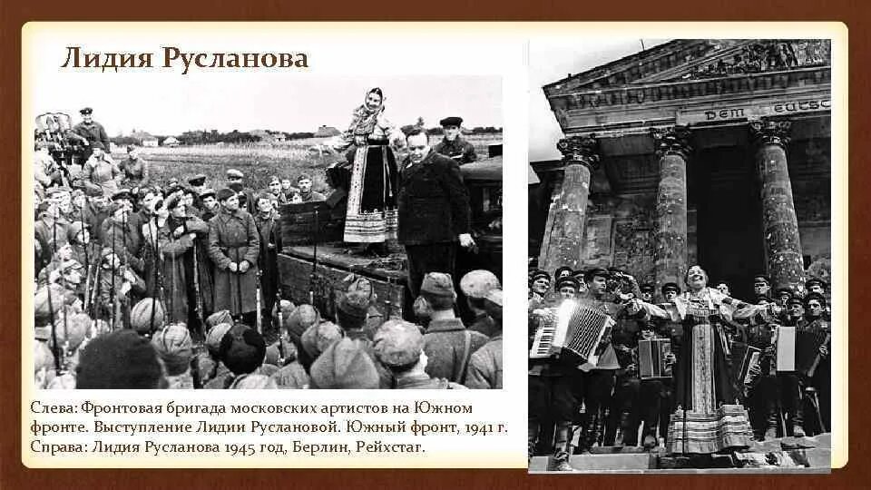 Вспоминаю выступление фронтовой бригады