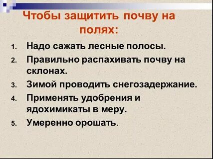 Для защиты почвы от разрушения человек