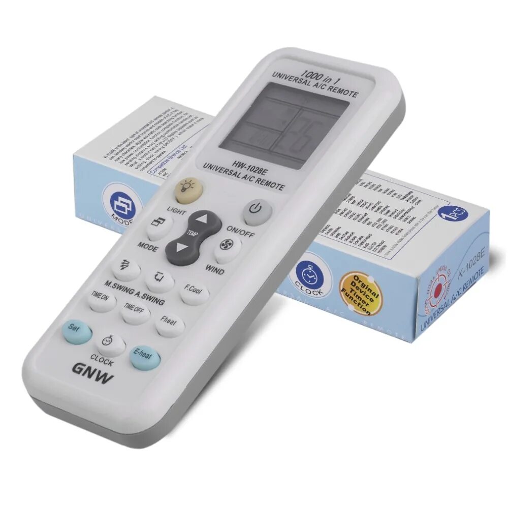 Пульт универсальный для кондиционера GNW K-1028e. Universal AC Remote Control k-1028e. K-1028e, универсальный пульт для управления кондиционером. Пульт Universal Remote Control.