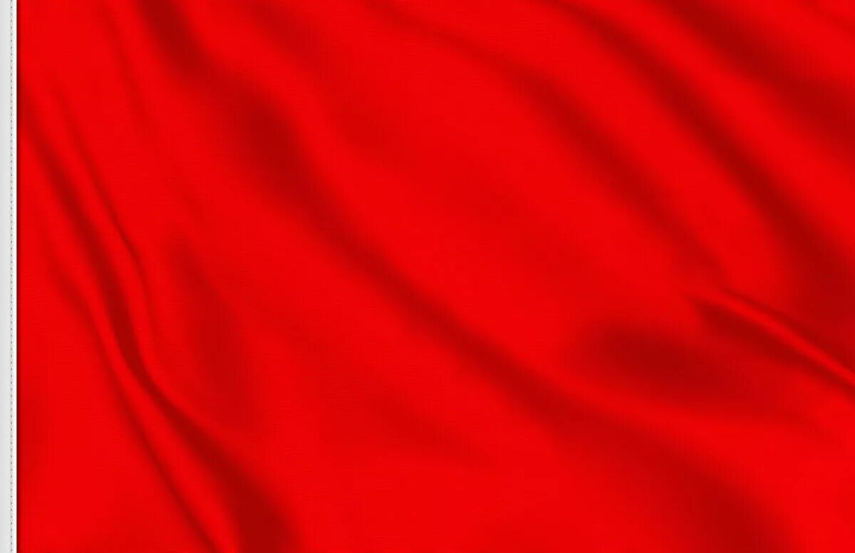 Флаг красный. Красная ткань. Красный фон. Красная ткань развивается.