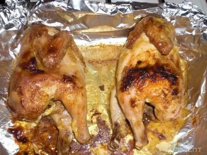 Половина курицы запеченная в духовке