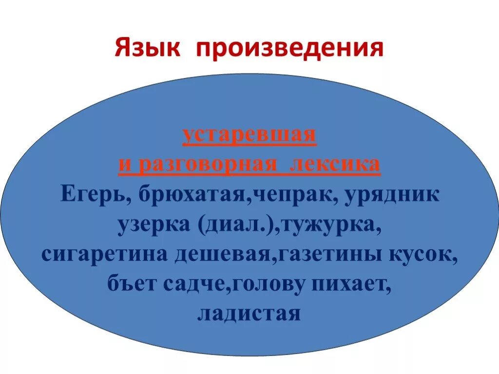 Каков язык произведения. Язык художественного произведения. Язык произведения это. Язык пьесы. Особенности языка произведения.