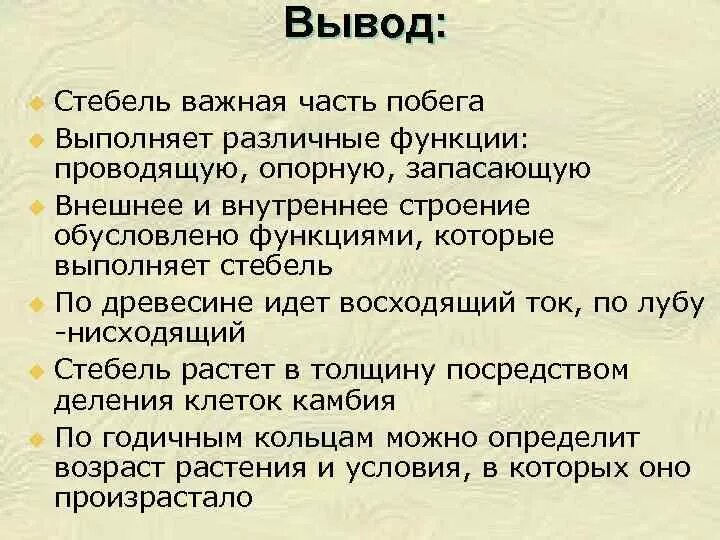 Почему различна роль. Вывод про стебель. Внутреннее строение стебля вывод. Внутреннее строение стебля в связи с его функциями. Вывод по строению стебля по внутреннему.