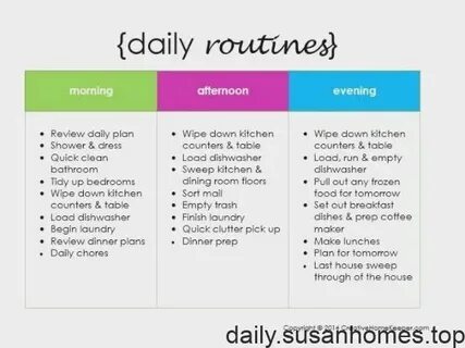 Daily routine plan