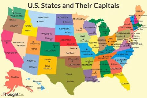 The state capitals of the fifty states of the United States of America, plu...