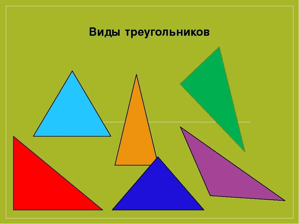 Геометрический тренинг. Треугольники разной формы. Геометрические фигуры треугольник. Вид треугольника по трем сторонам. Треугольник для дошкольников.