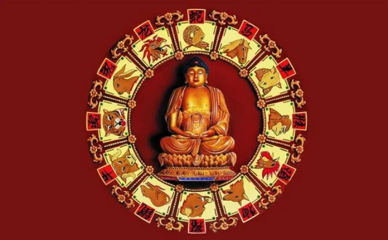 Тибетский гороскоп. Будда и 12 животных. Животные буддийского календаря. Буддийский гороскоп. Животные будды