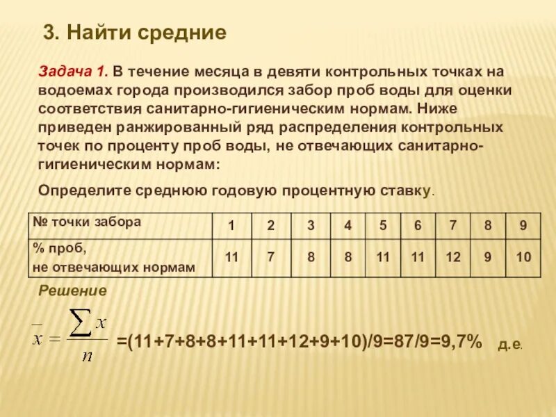 Среднее арифметическое значение выборки