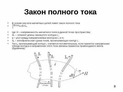Закон полного тока для магнитной цепи