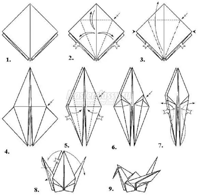 Инструкция оригами Журавлик. Оригами из бумаги Журавлик схема для начинающих. Журавлик Цуру. Как сделать журавлика из бумаги. Бумажный журавлик пошагово