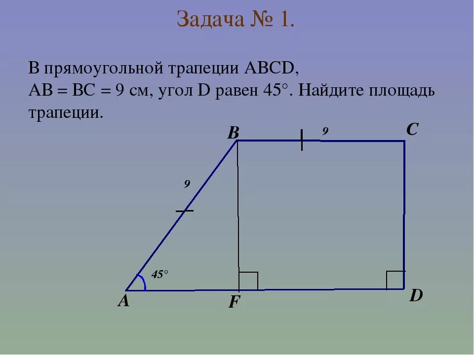 Вычислить площадь прямоугольной трапеции. Формула нахождения площади прямоугольной трапеции. Площадь прямоугльнойтрапеции. Площадь прямоугольной трапеции формула.