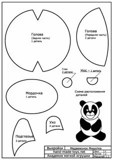 Схема игрушки панда