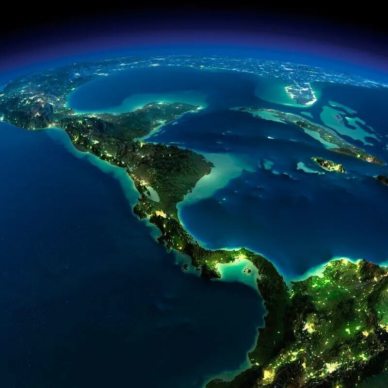 Глубь материка. Центральная Америка материк. Северная Америка Центральная Америка. О земле и космосе. Ночная земля из космоса.