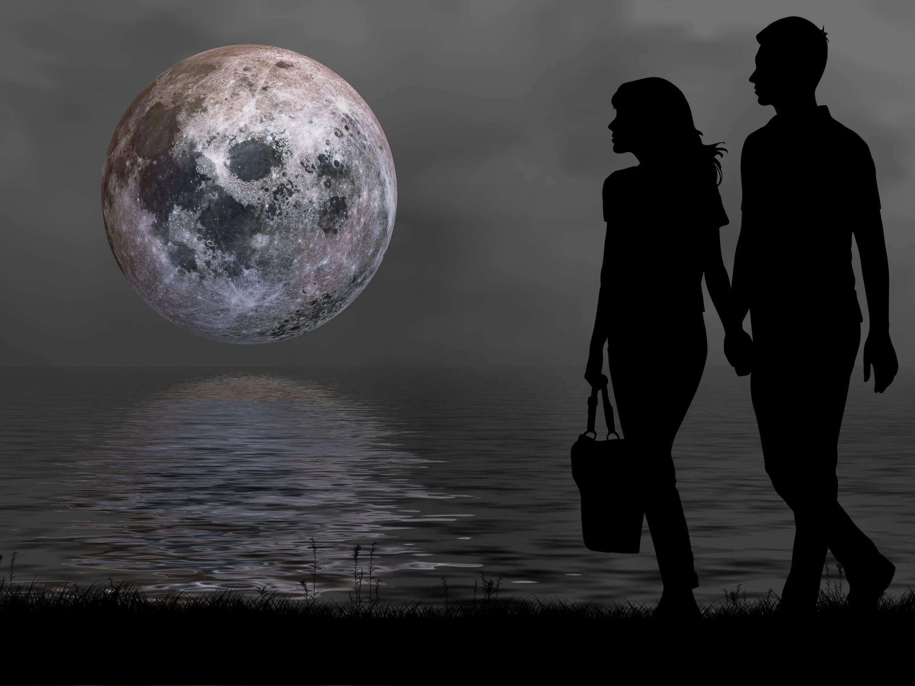 Свечи на полнолуние. Красивая Луна и пара. Луна любовь. Мужчина и женщина под луной. Лунная тень.
