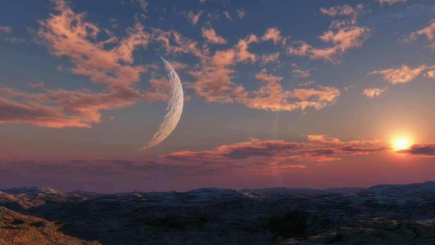 Месяц на небе. Ночное небо с большой луной. Два месяца на небе. Лунный пейзаж. Луна месяц.