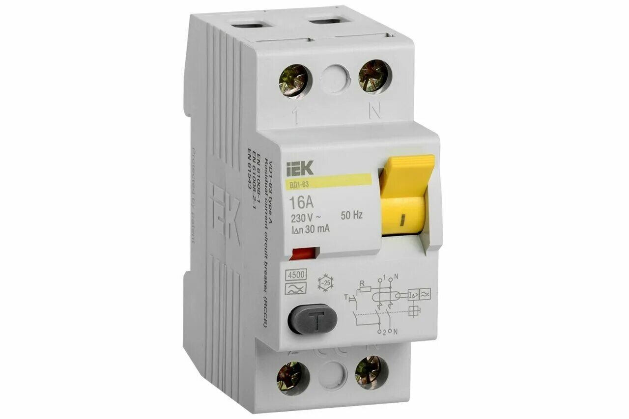 Iek квм. Выключатель дифференциальный (узо) вд1-63 2р 25а 30ма. iek 16a. узо iek mdv10-2-016-030 вд1-63. выключатель дифференциальный вд1-40 iek.
